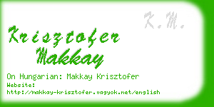 krisztofer makkay business card